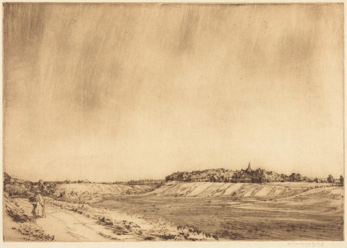 Wilmington, Sussex by Muirhead Bone