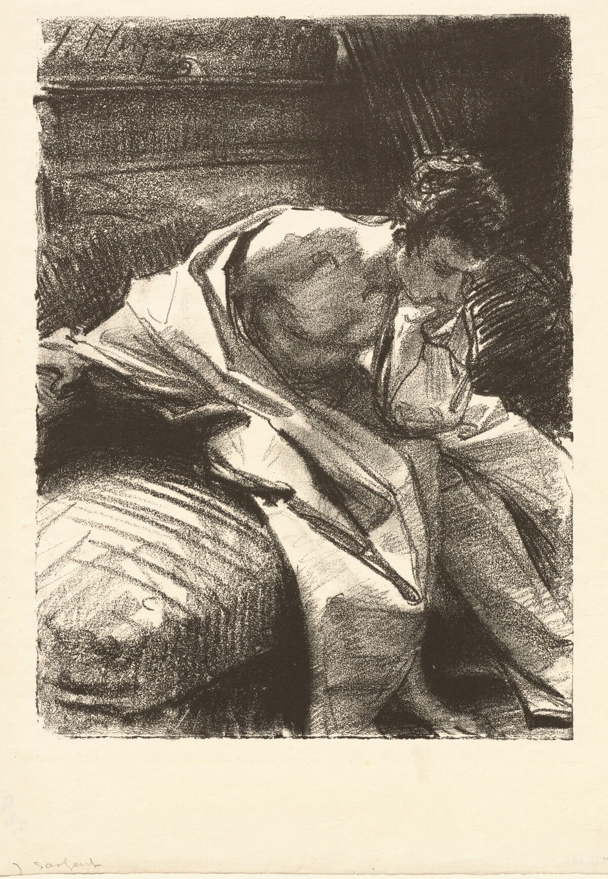 Study of a Young Man, Seated by John Singer Sargent