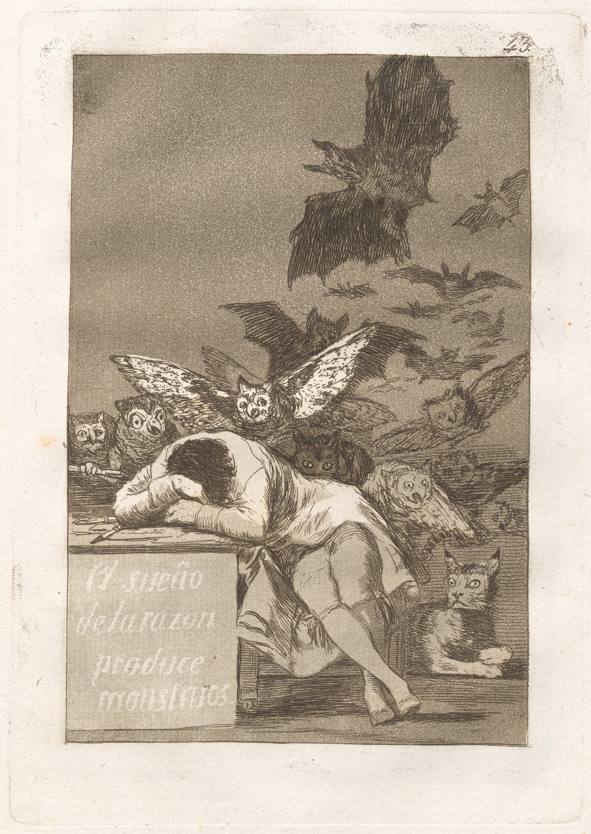 El sueño de la razon produce monstruos (The Sleep of Reason Produces Monsters) by Francisco Goya