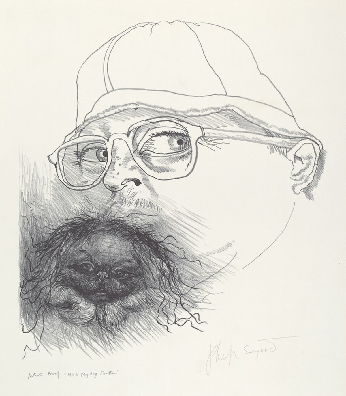 Me and My Dog, Feather by Philip Evergood