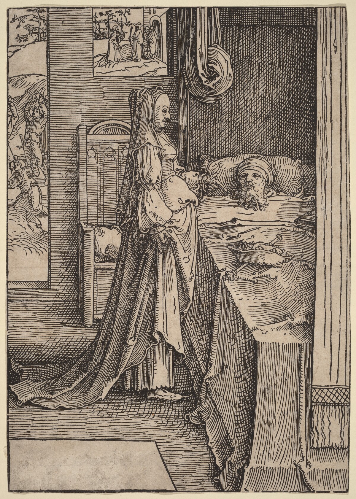 Jezebel Promising Naboth's Vineyard to King Ahab by Lucas van Leyden