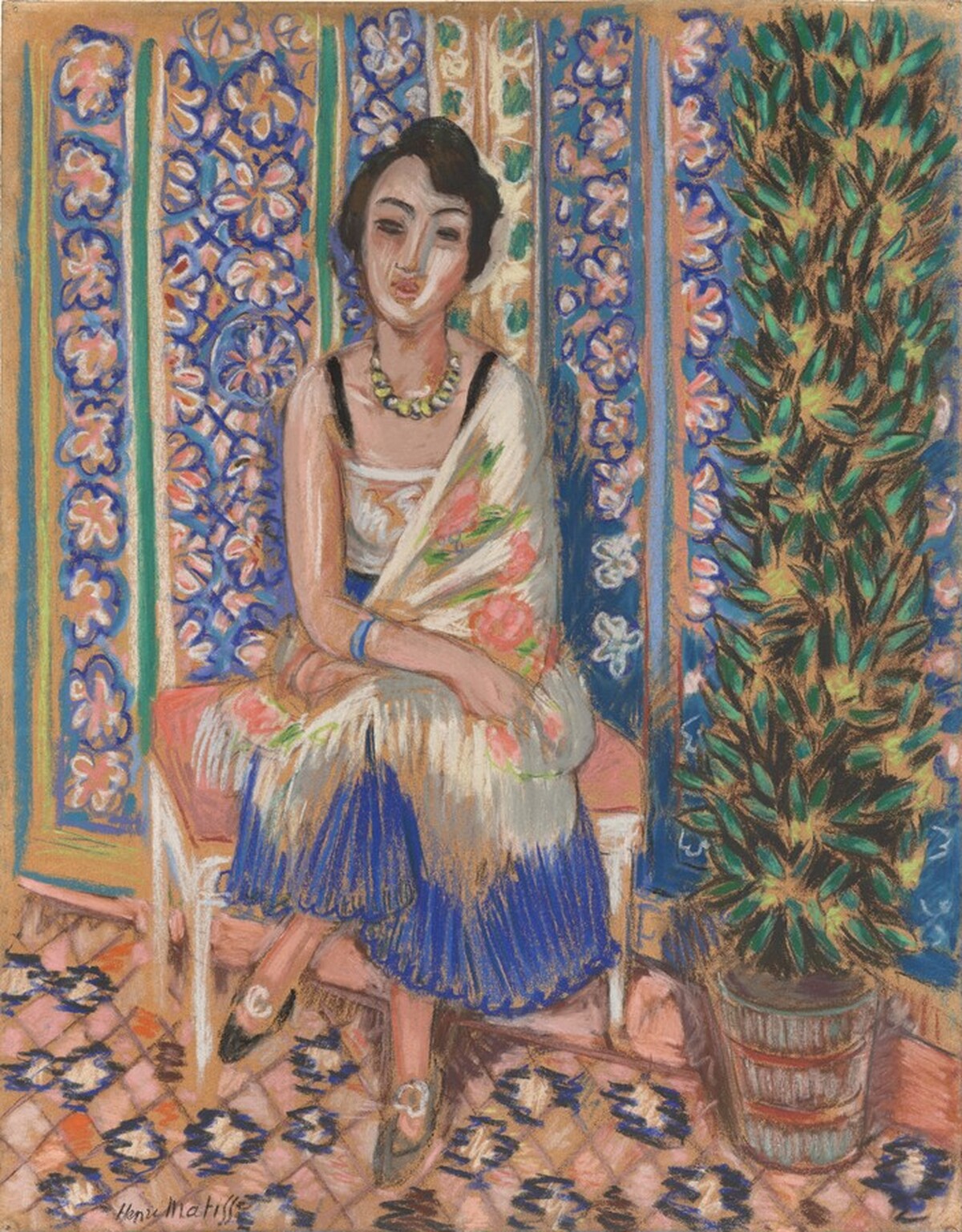 Woman with an Exotic Plant by Henri Matisse