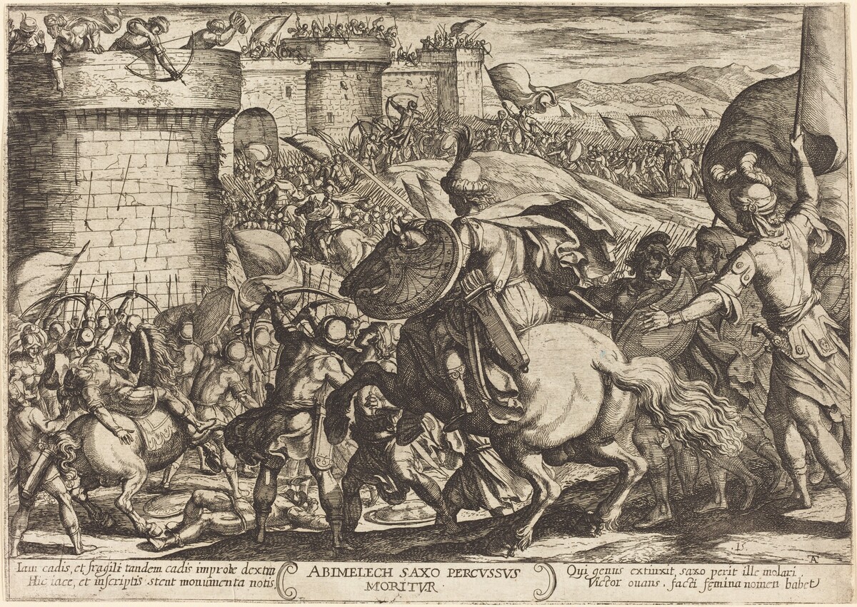 The Death of Abimelech by Antonio Tempesta