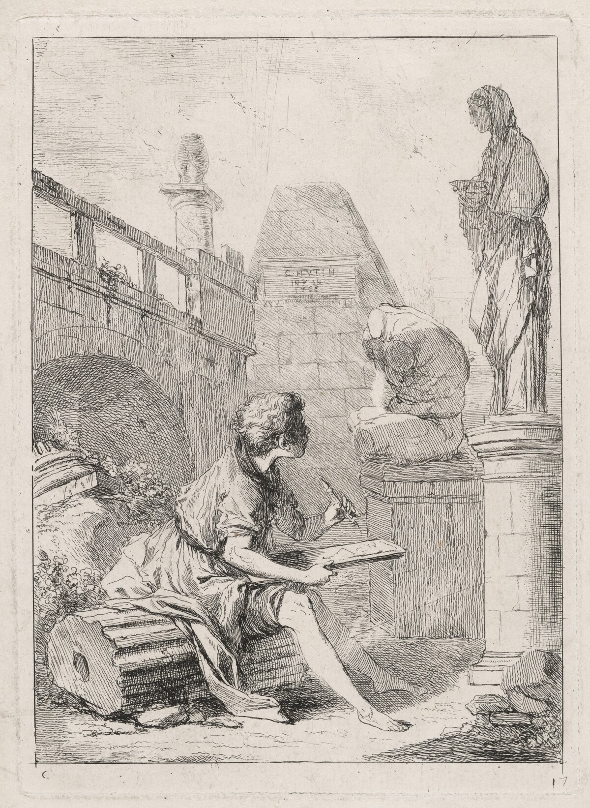 The Draftsman (Le dessinateur) by Charles François Hutin