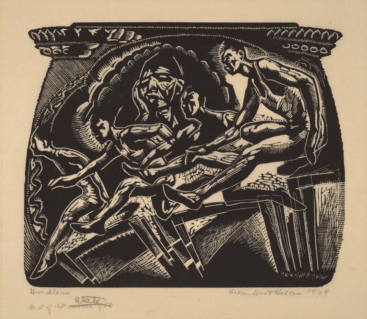 Hurdlers by Helen West Heller