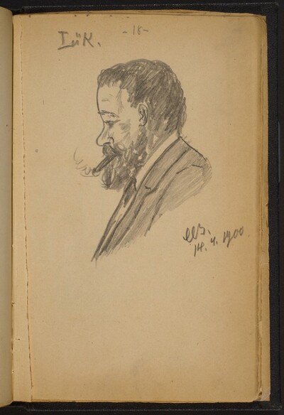 Bearded Man Smoking