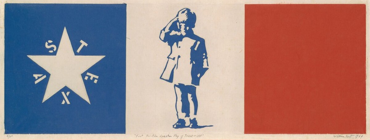 First Tri-Color Lonestar Flag of Texas-1835 by William Kent