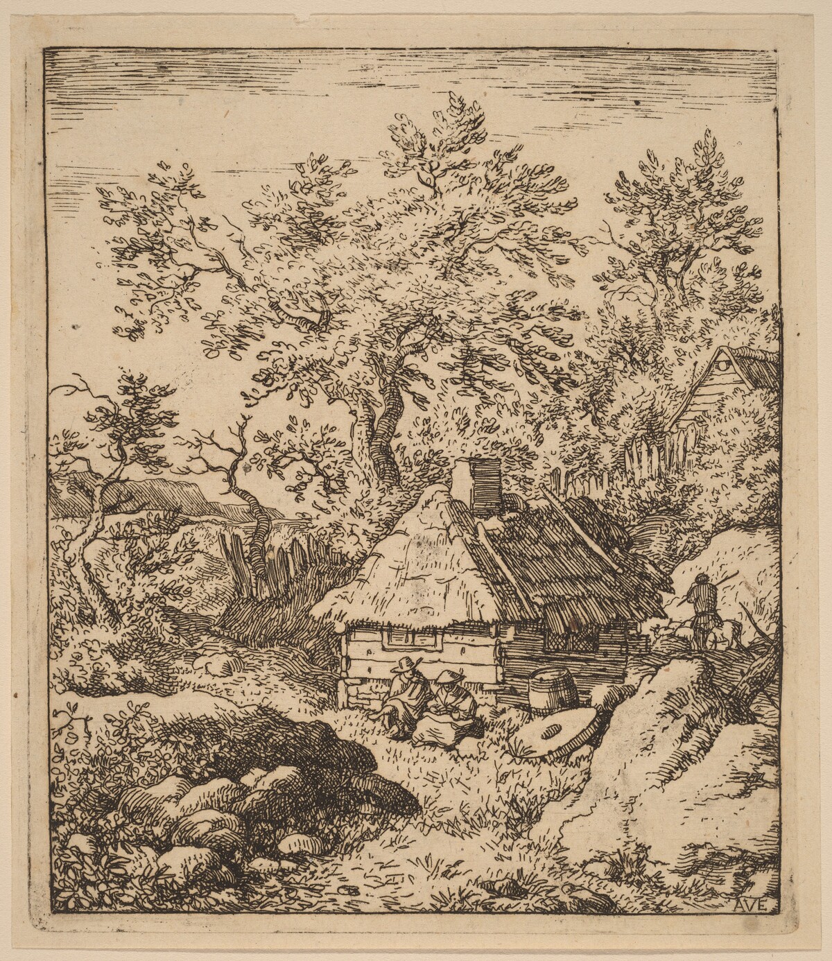 Landscape with Millstone near a Cask by Allart van Everdingen