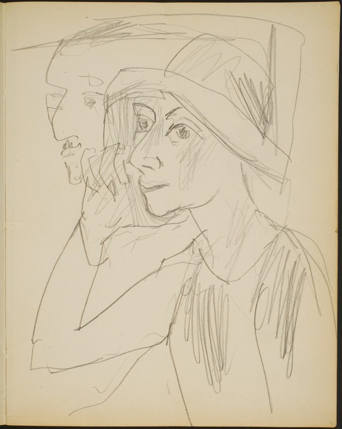Paar unter den Zuschauern (A Couple in the Audience) [p. 9] by Max Beckmann