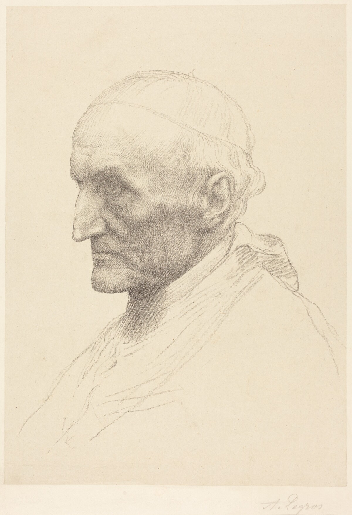 Cardinal Manning, 2nd plate by Alphonse Legros