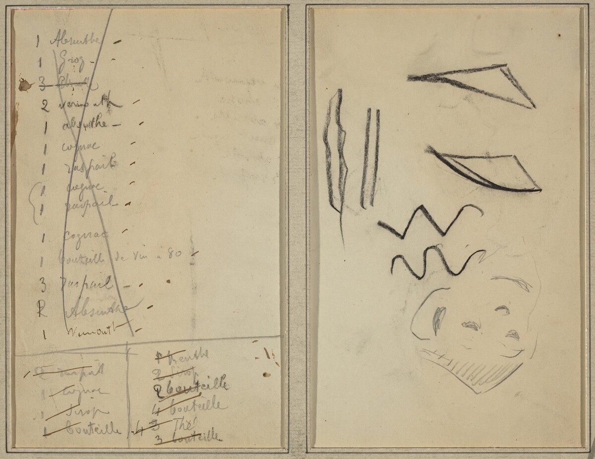 "Neige" (Snow); Itinerary [recto] by Paul Gauguin
