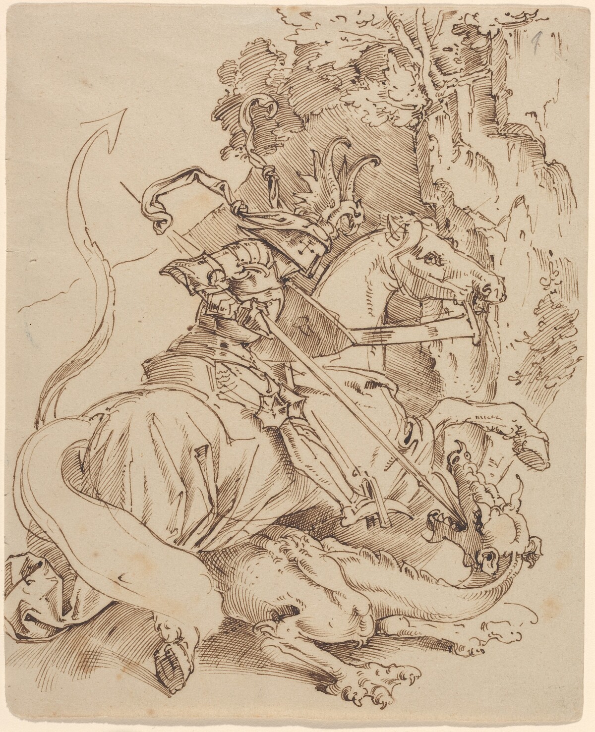 Saint George and the Dragon by Moritz von Schwind