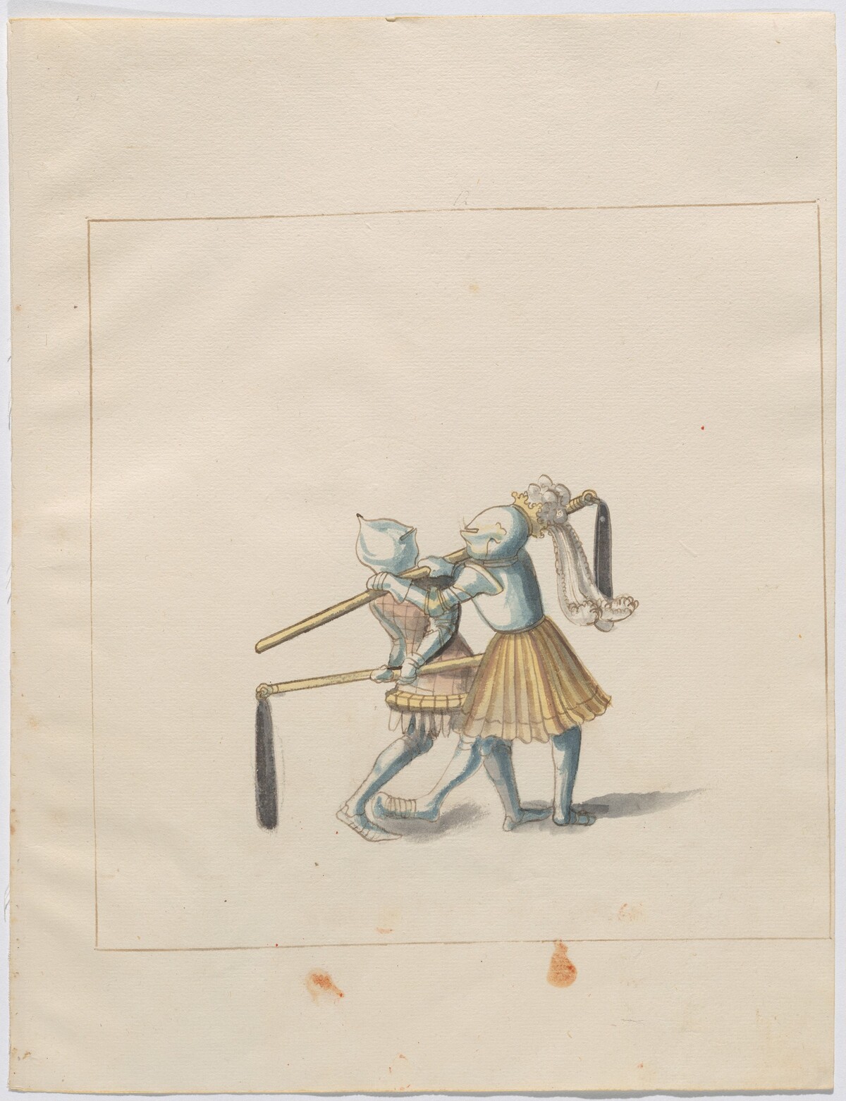 Foot Combat with Flails by German 16th Century