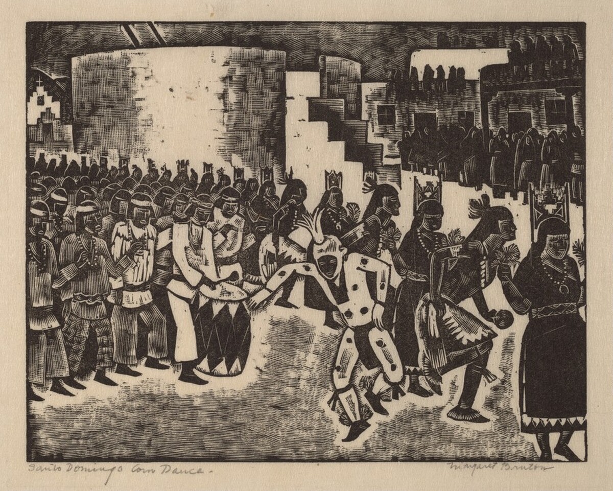 Santo Domingo Corn Dance by Margaret Bruton