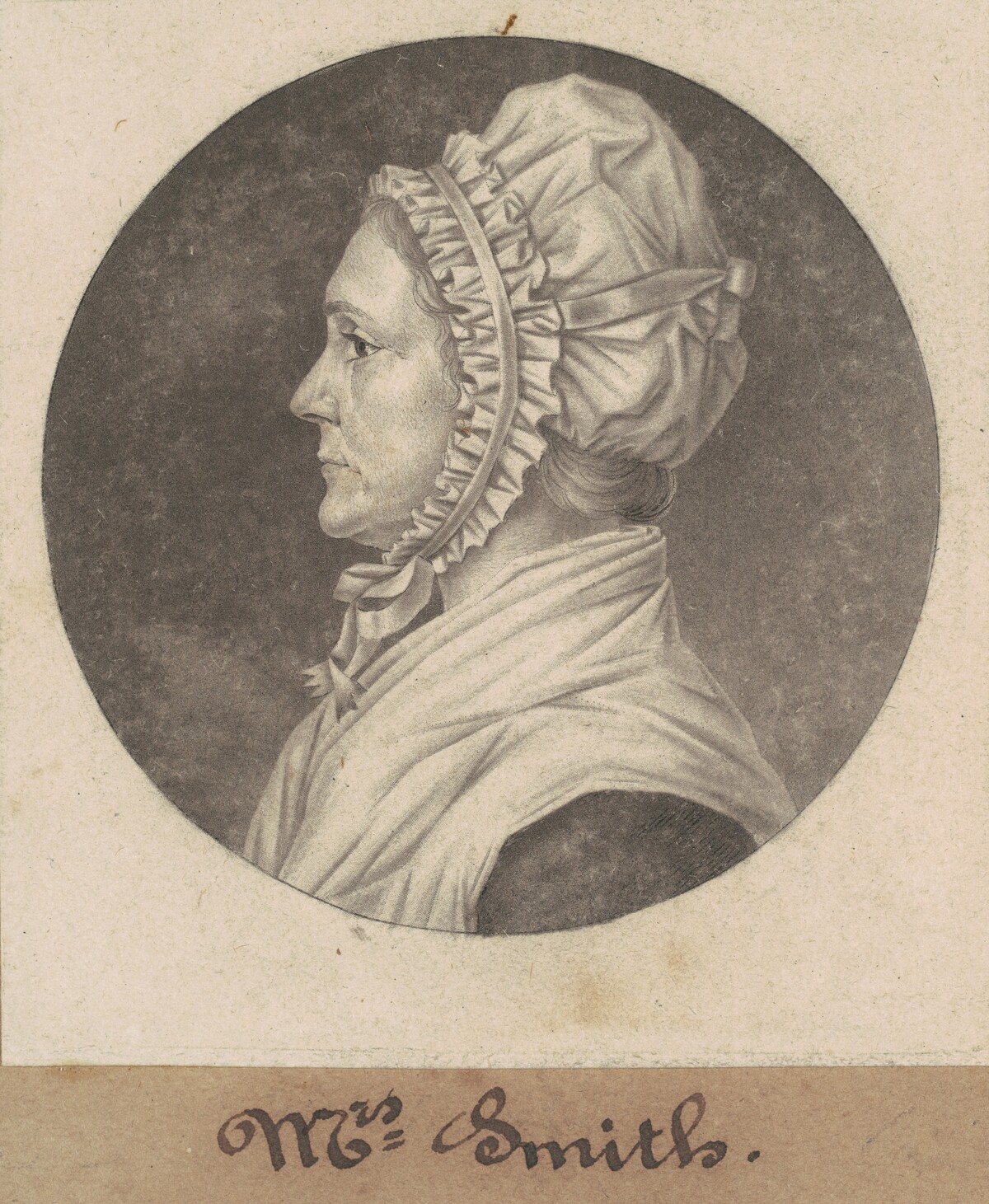 Elizabeth Custis Teackle Smith by Charles B. J. Févret de Saint-Mémin