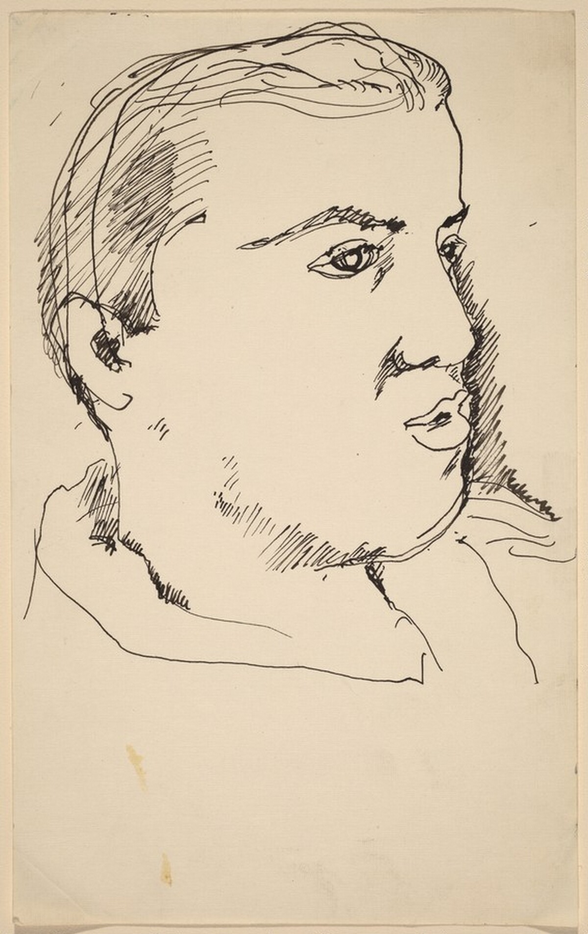 Portrait Head of a Man Looking Left by Mark Rothko