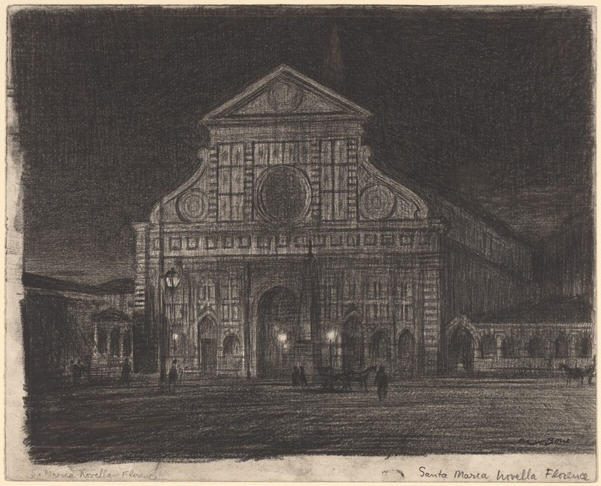Santa Maria Novella, Florence by Sir Muirhead Bone