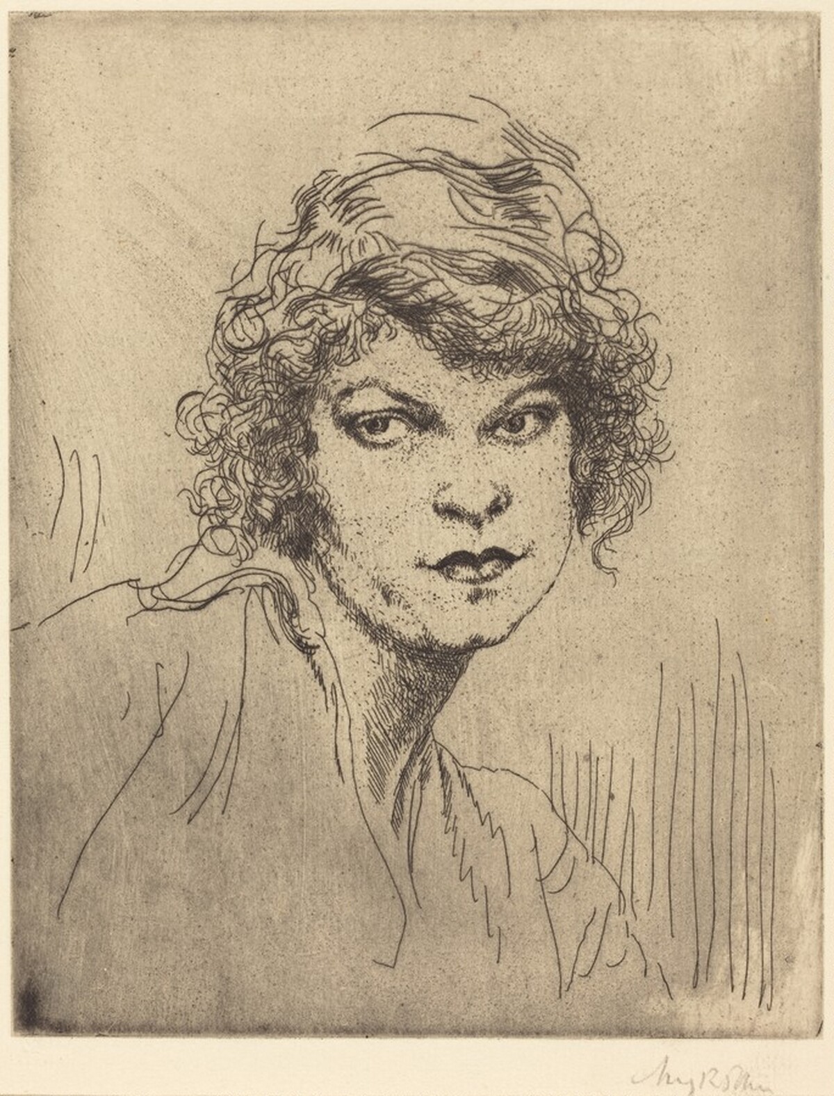 A Girl's Head - G by Augustus John