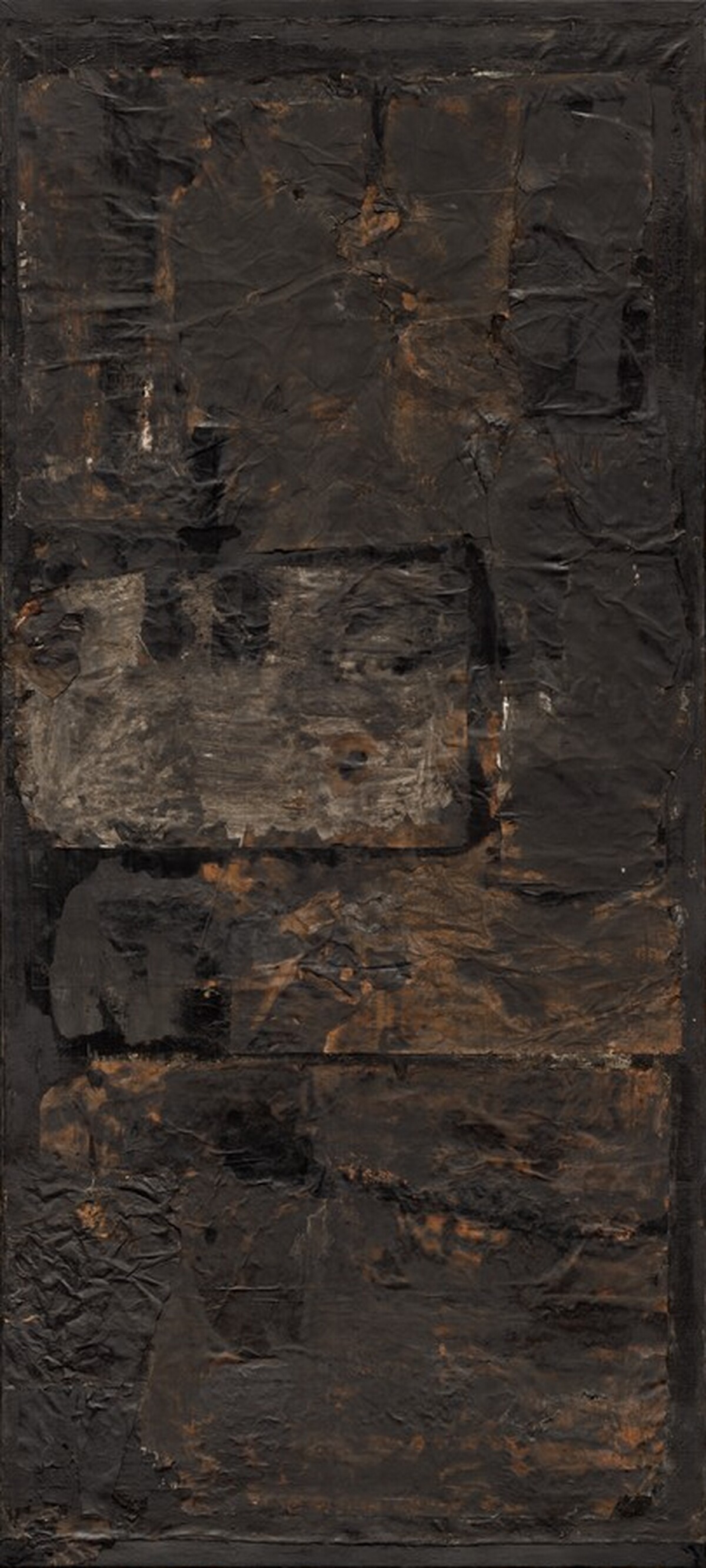 Black Painting by Robert Rauschenberg