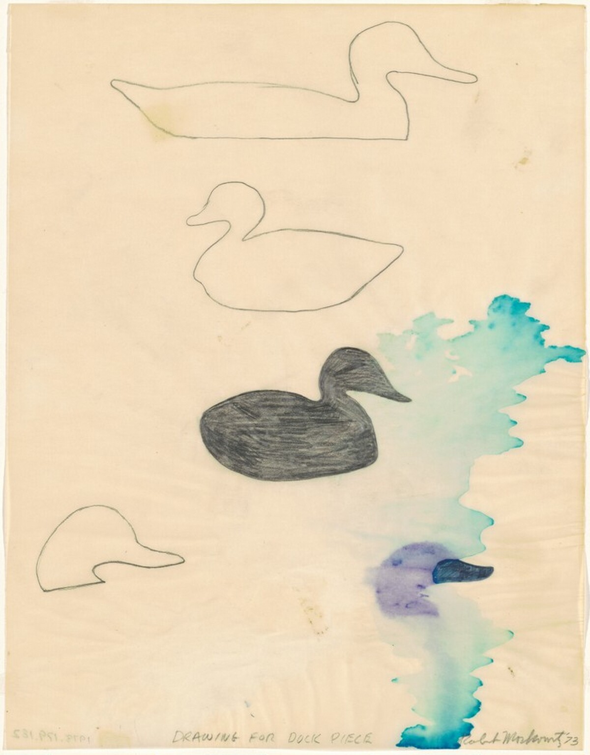 Drawing for Duck Piece by Robert Moskowitz