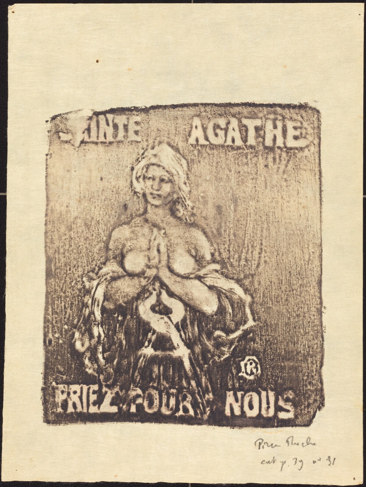 Saint Agathe (Saint Agatha) by Pierre Roche