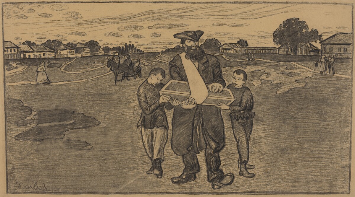 Child's Funeral in Russia by Ernst Barlach