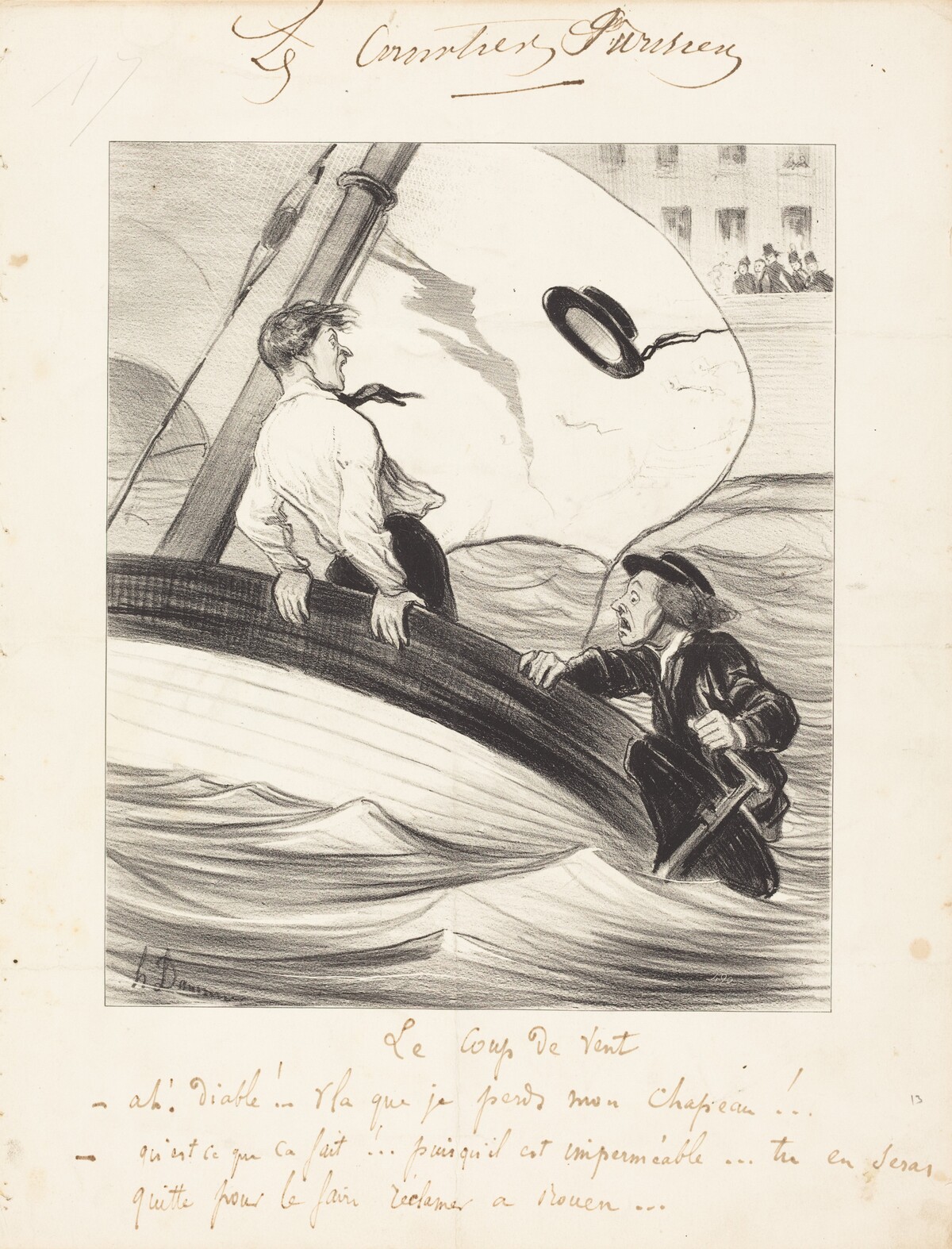Le Coup de vent by Honoré Daumier