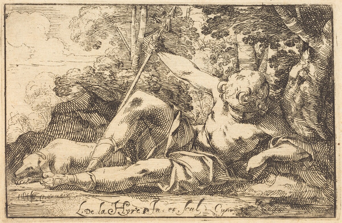 Narcissus at the Spring by Laurent de La Hyre