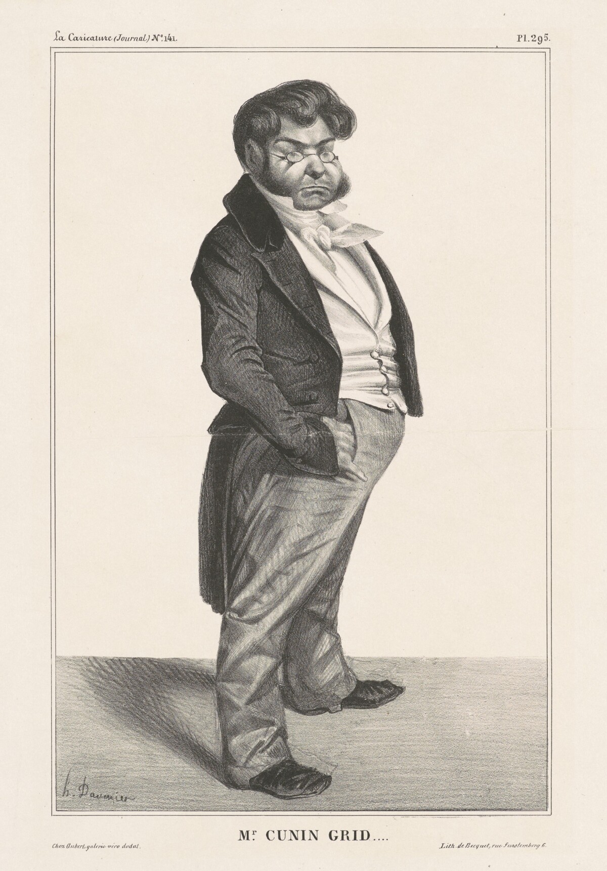 Mr. Cunin Grid...(Cunin-Gridaine) by Honoré Daumier