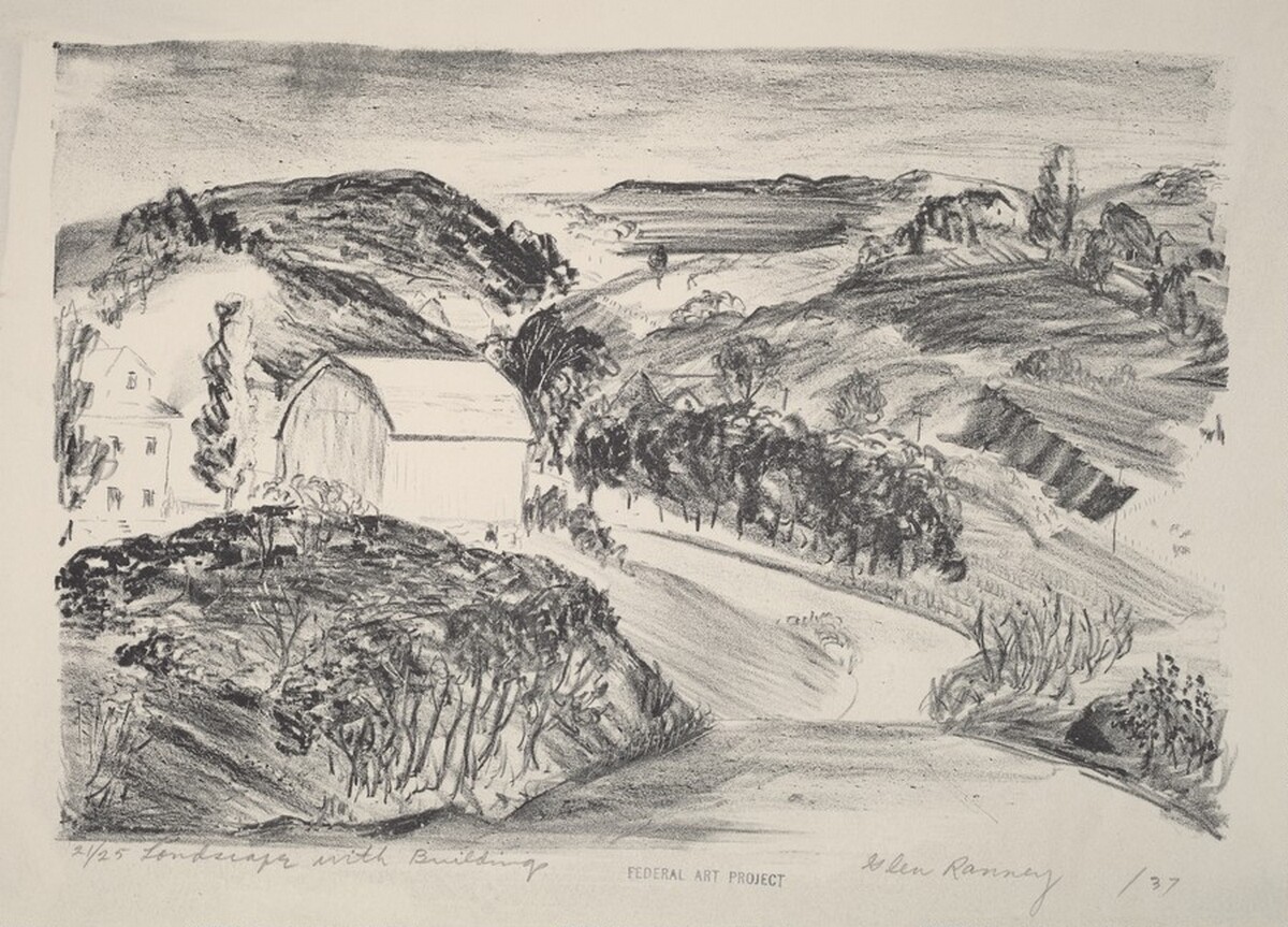 Landscape With Building by Glen Allison Ranney