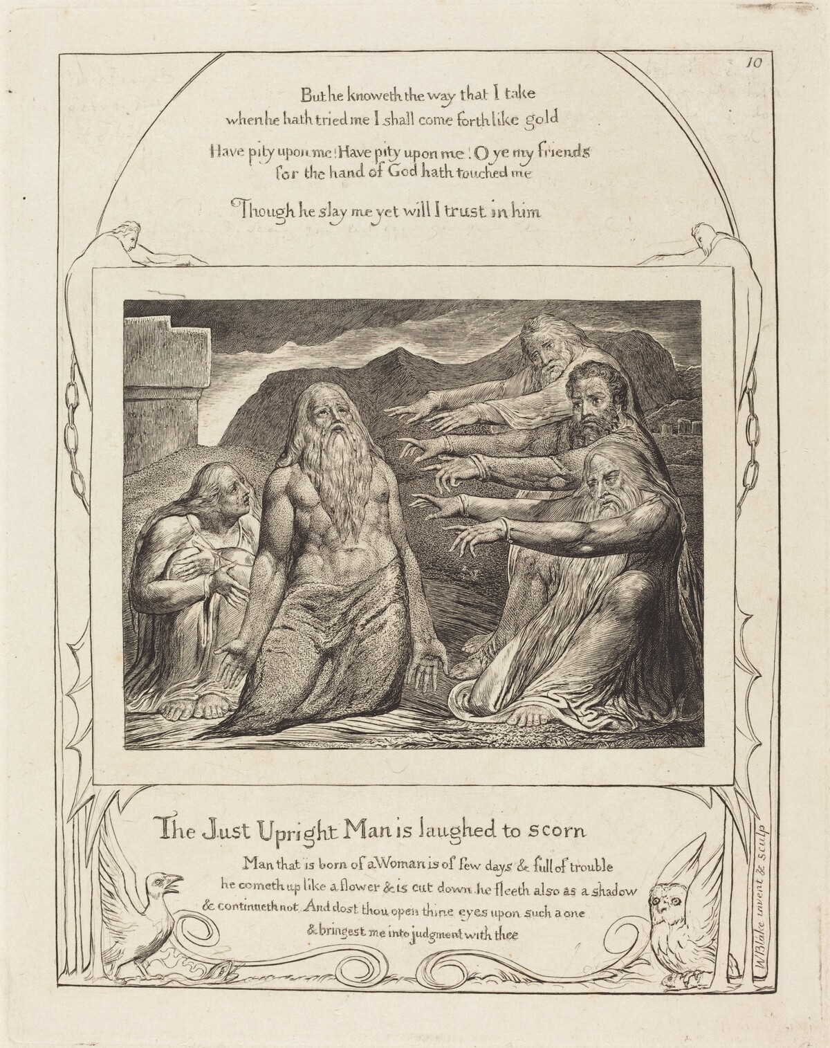 Job Rebuked by His Friends by William Blake