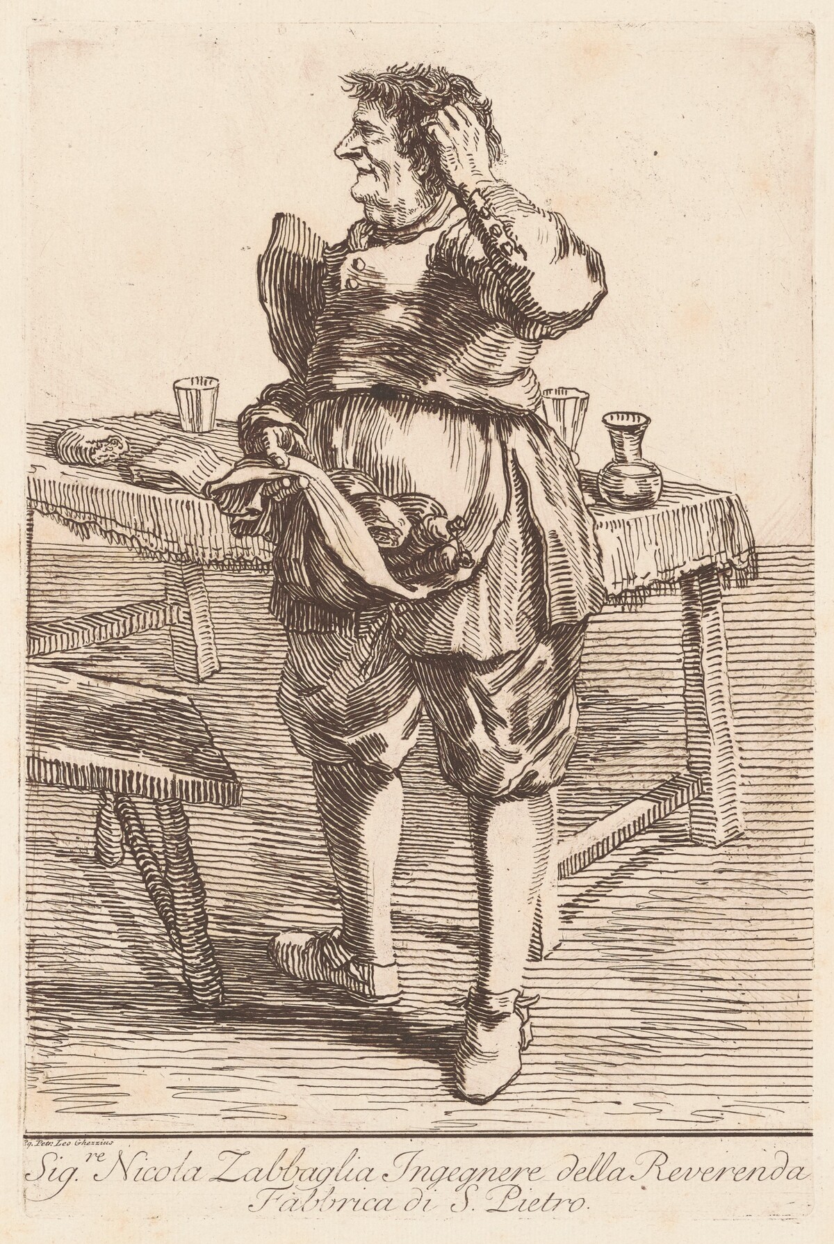 Sig. Nicola Zabbaglia by Giovanni Battista Piranesi, after Pier Leone Ghezzi