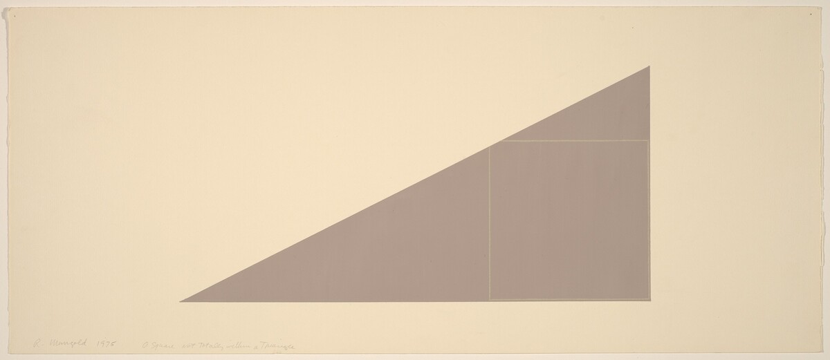 A Square Not Totally within a Triangle by Robert Mangold