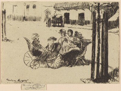 Little Girls and Perambulators, Chelsea Embankment
