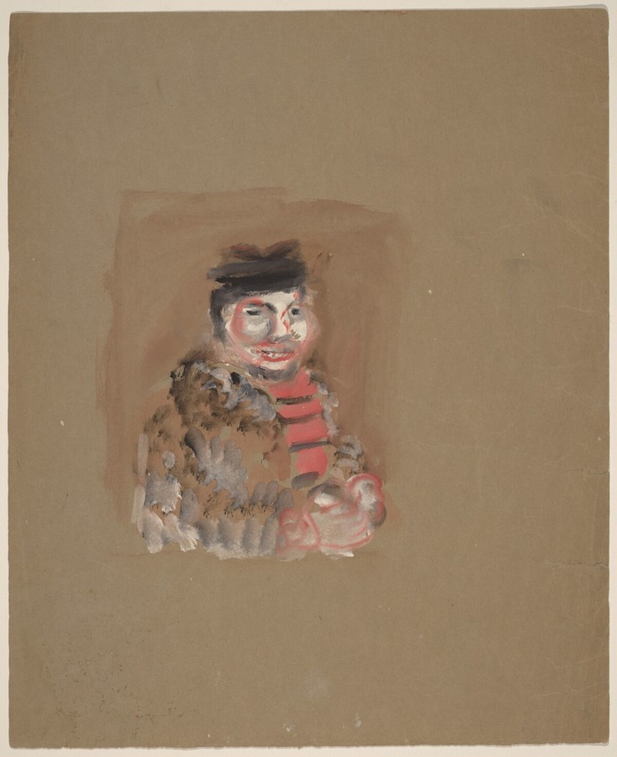 Portrait of a Man Wearing a Black Hat by Mark Rothko