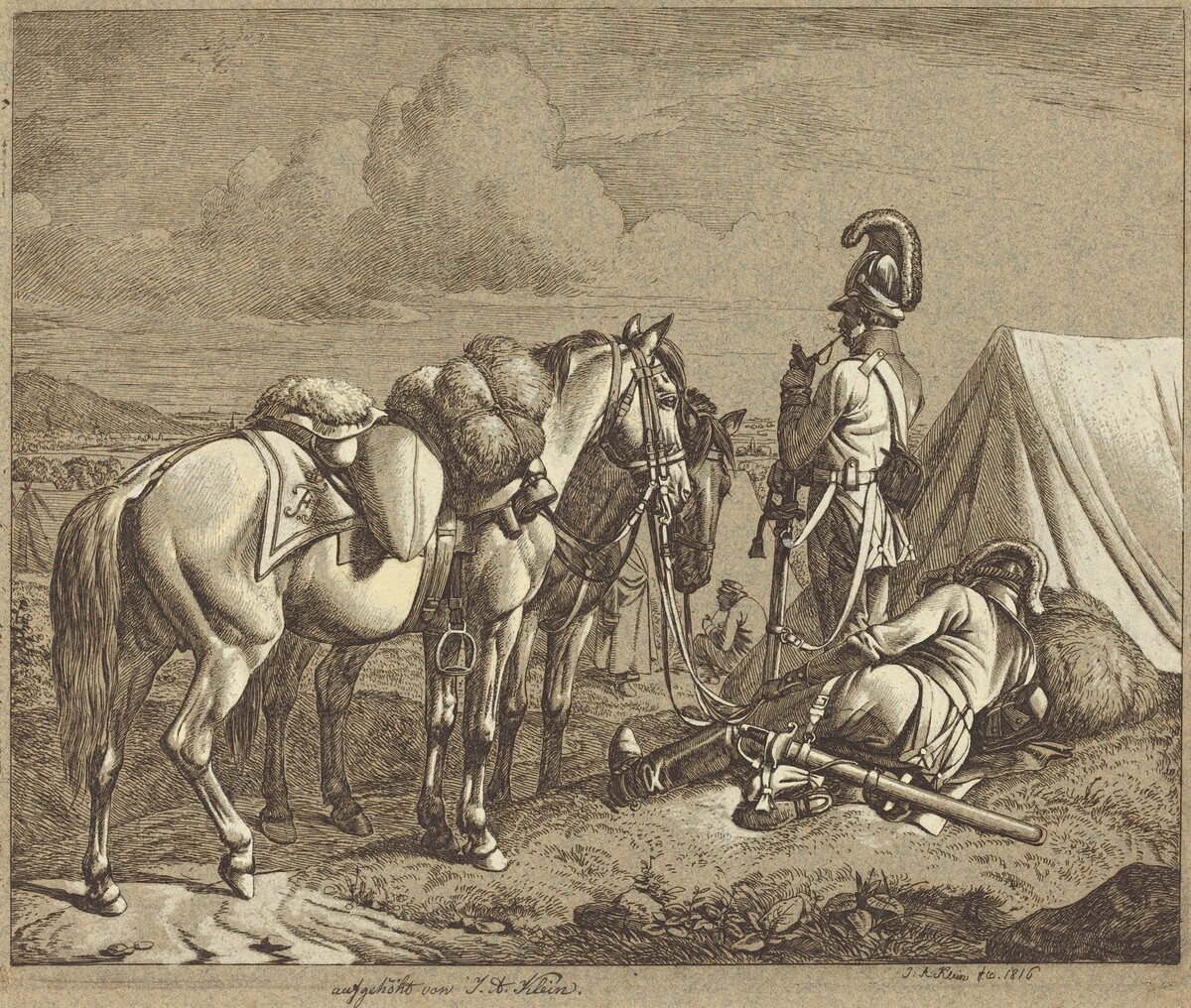 Austrian Dragoons by Johann Adam Klein