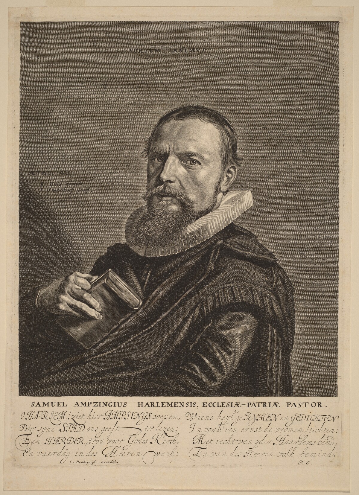 Samuel Ampzing by Jonas Suyderhoff after Frans Hals