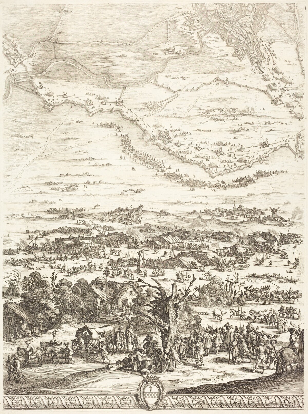 The Siege of Breda [plate 5 of 6] by Jacques Callot