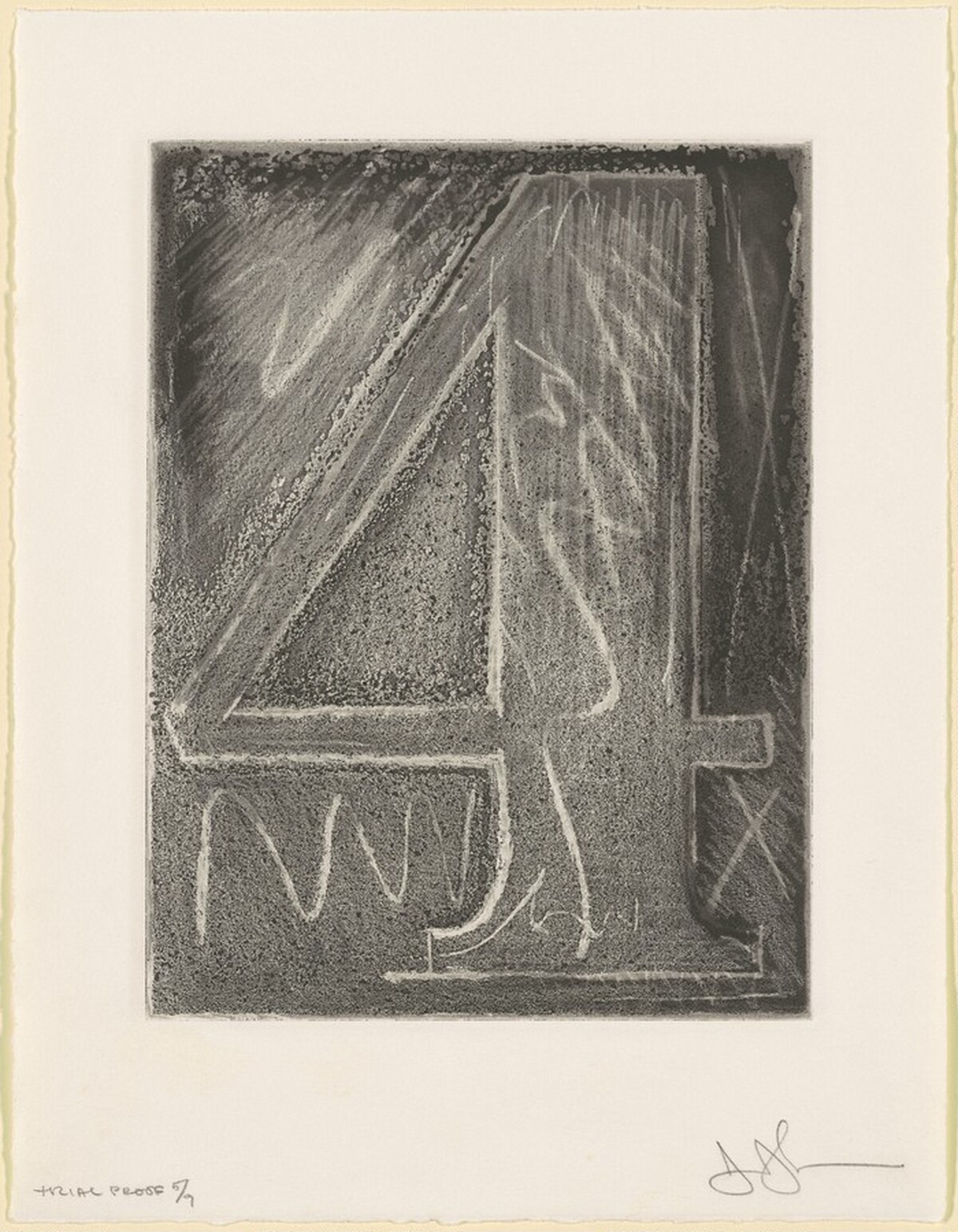 Figure 4 [trial proof 5] by Jasper Johns