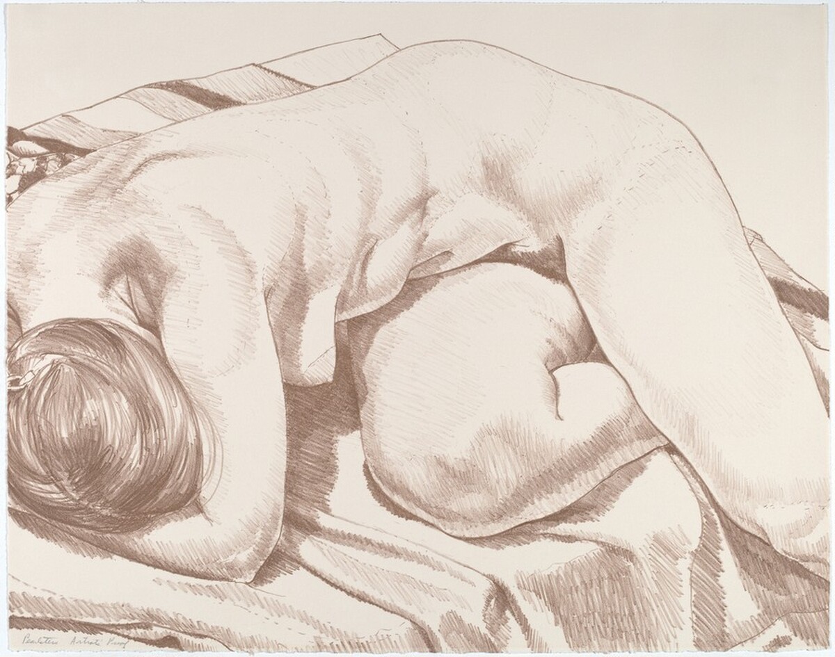 Nude Curled Up by Philip Pearlstein
