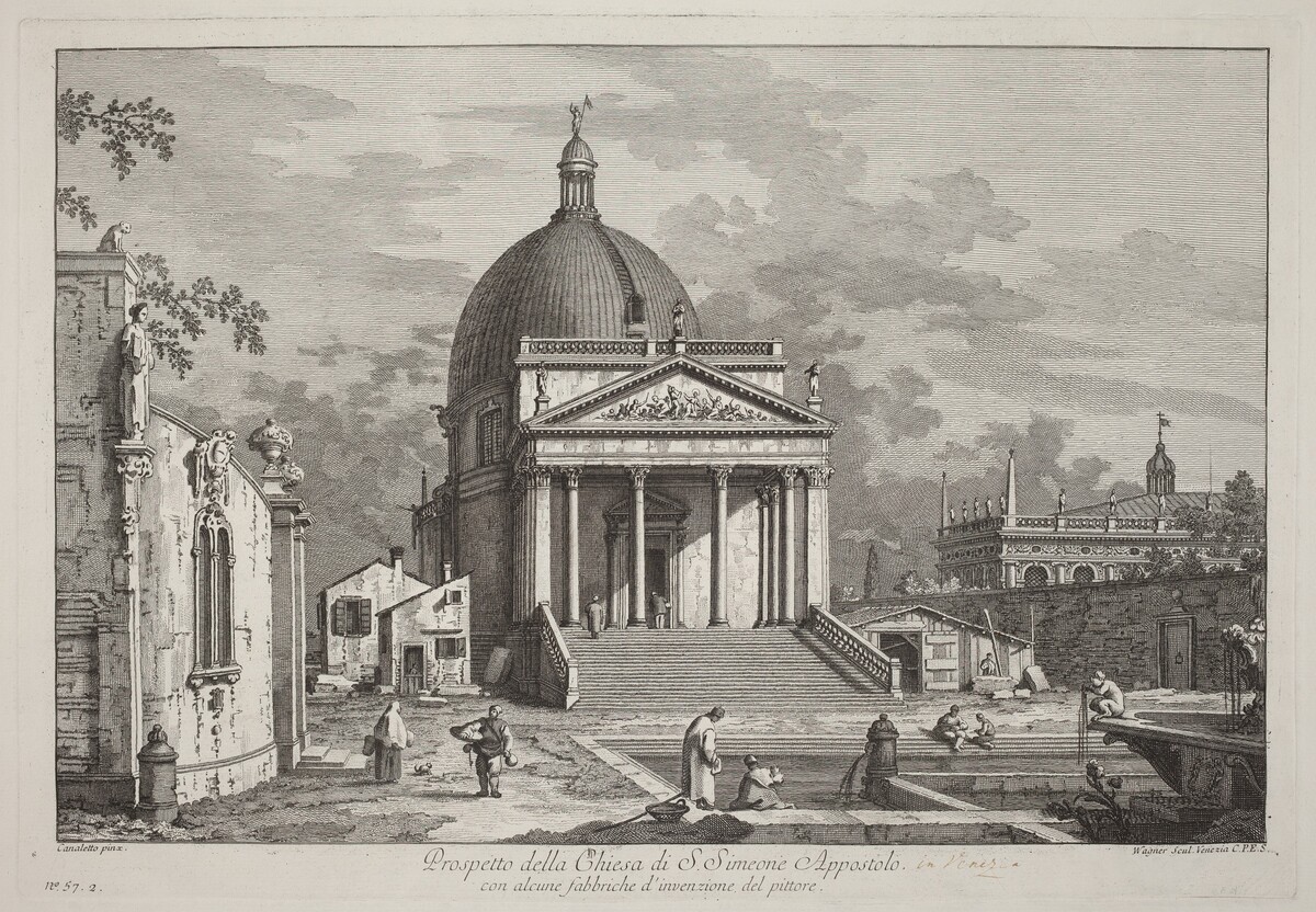 Prospetto della Chiesa di S. Simeone Appostolo by Joseph Wagner after Canaletto