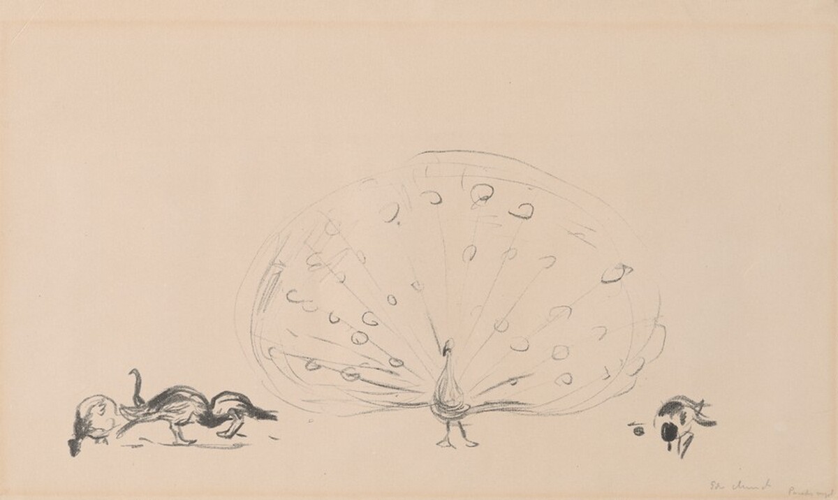Family of Peacocks by Edvard Munch