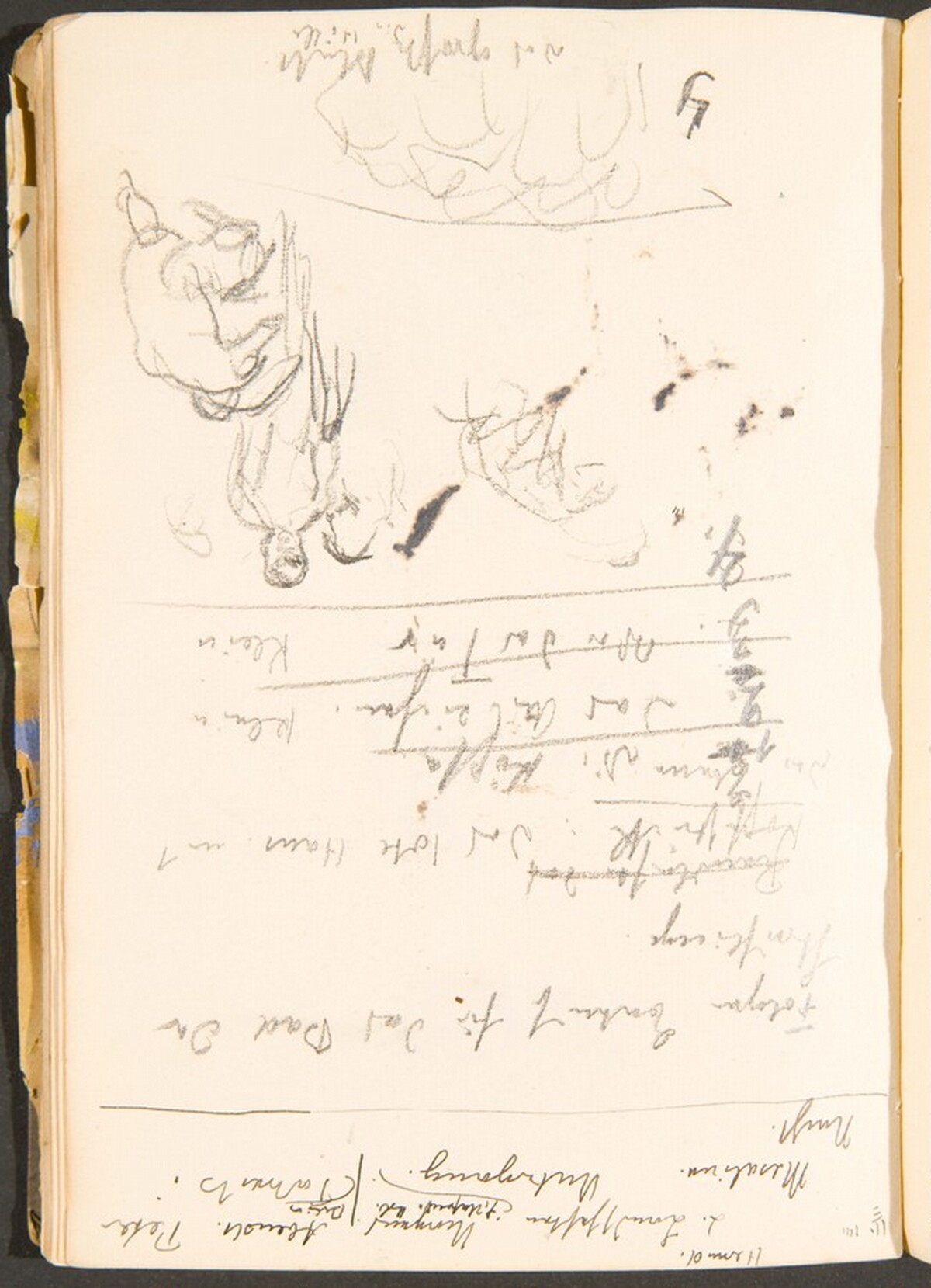 Notizen und kleine Skizze (Notations and Small Sketch) [p. 40] by Max Beckmann