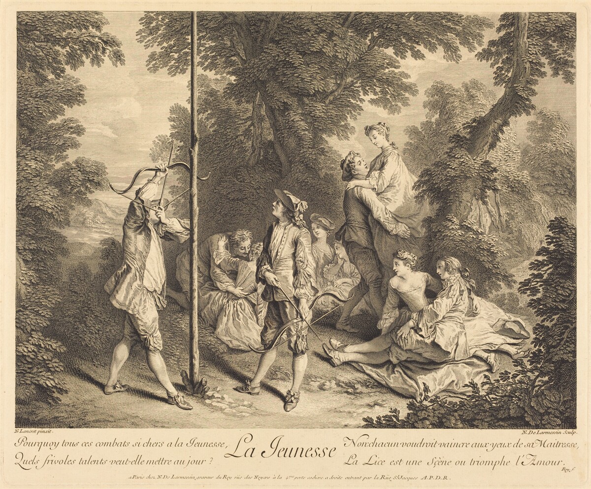 La jeunesse by Nicolas de Larmessin IV after Nicolas Lancret