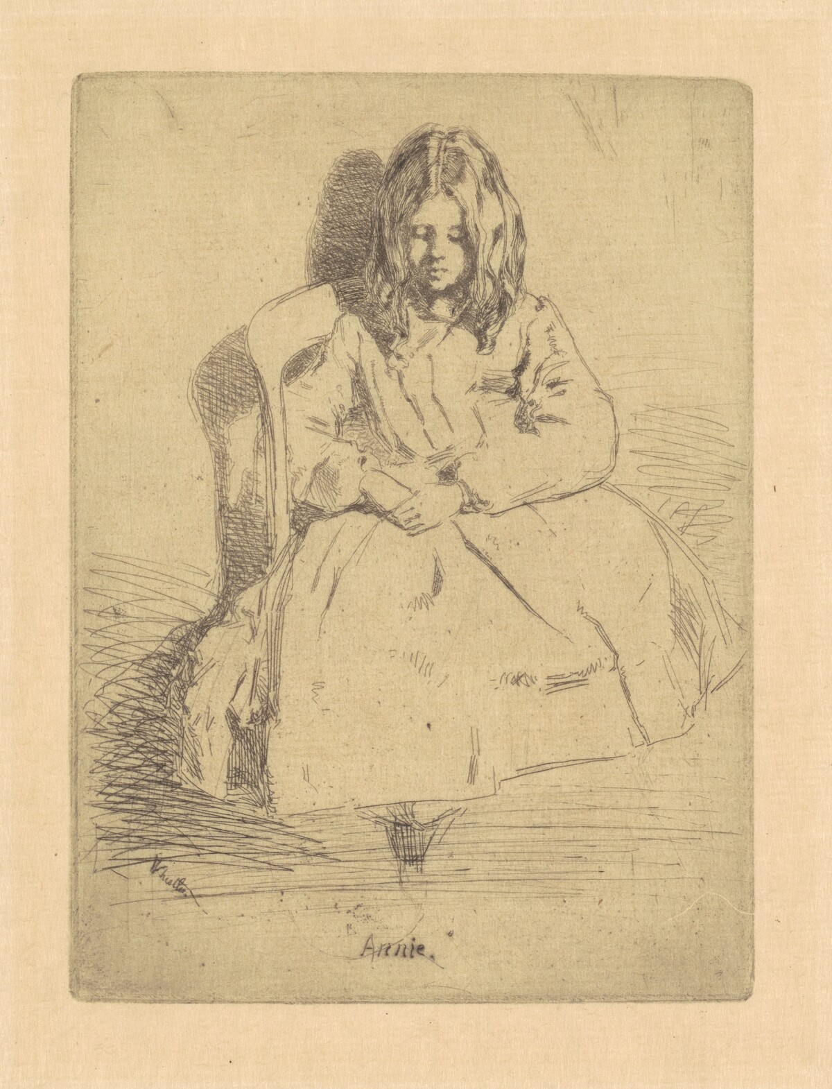 Annie, Seated by James McNeill Whistler