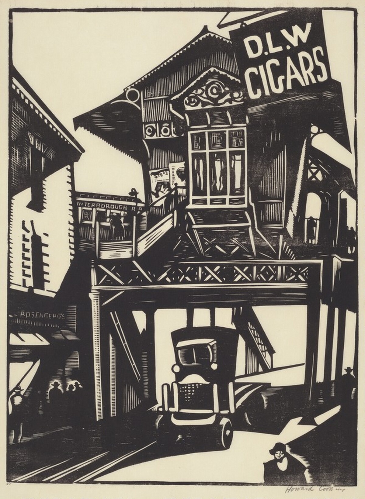Christopher Street by Howard Cook