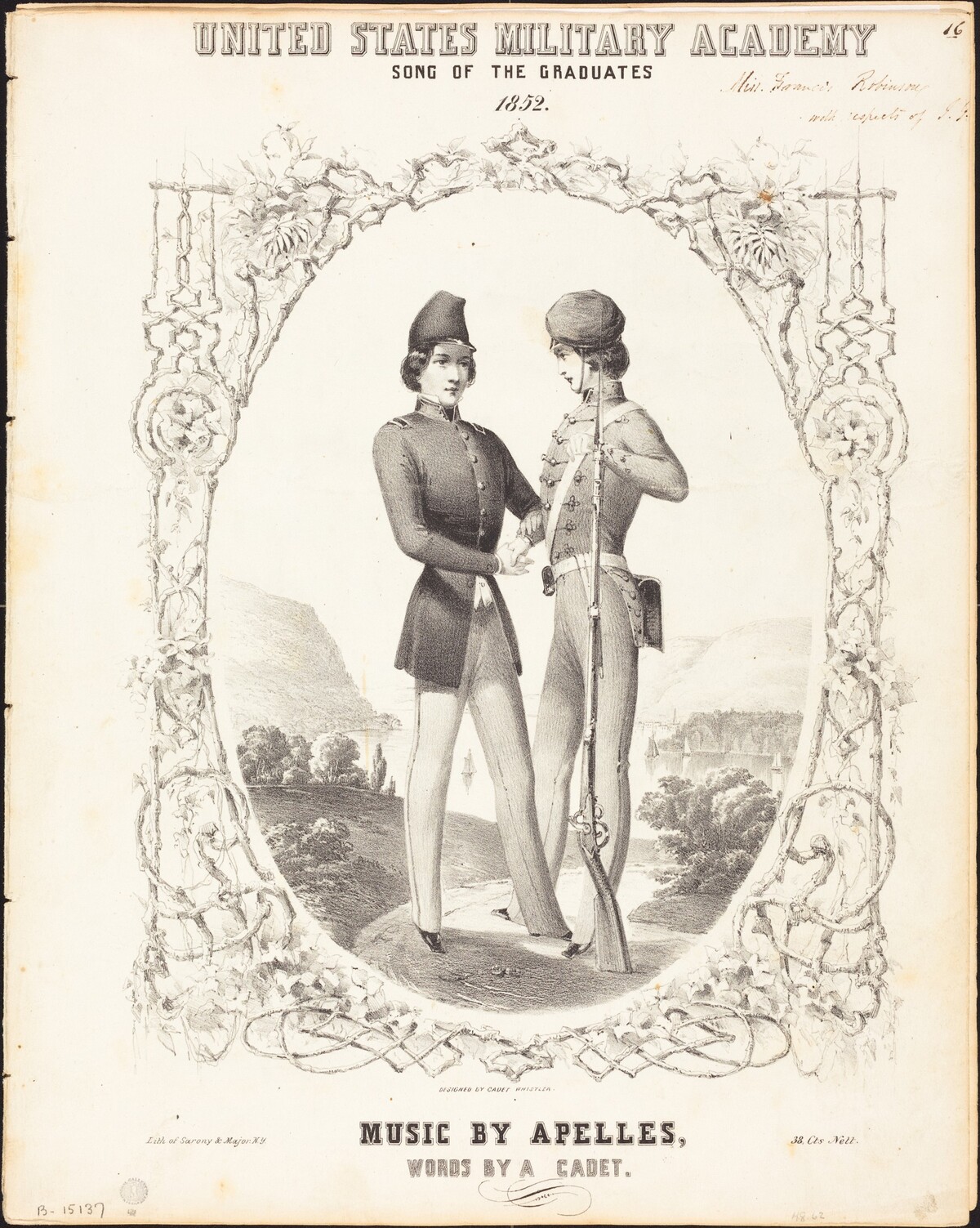 United States Military Academy, Song of the Graduates by Napoleon Sarony, after James McNeill Whistler