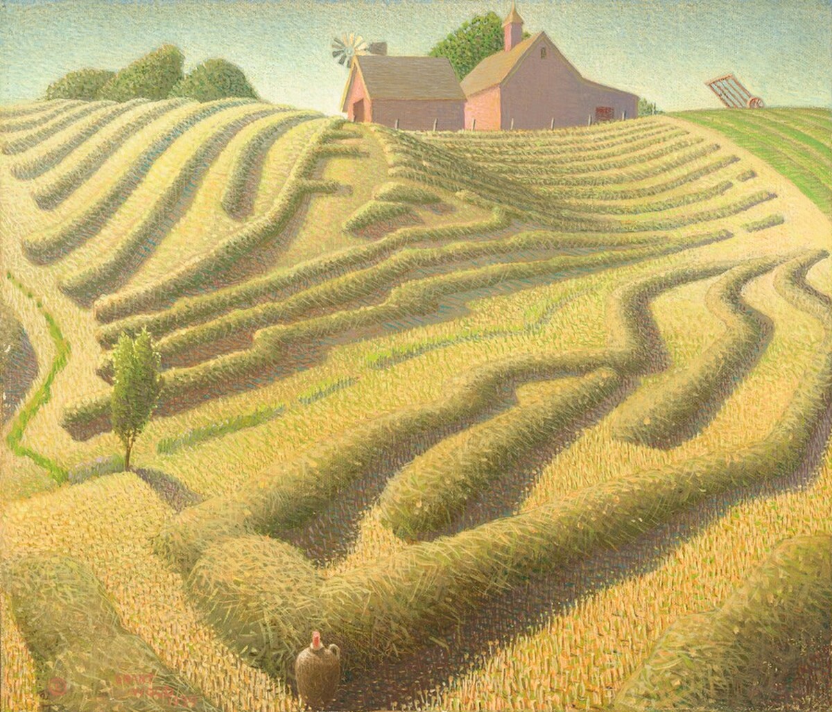 Haying by Grant Wood