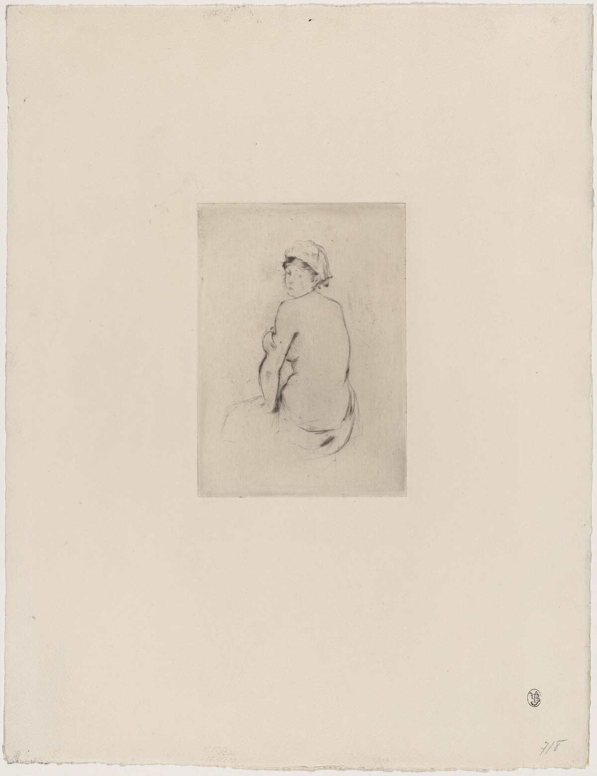 Nue de dos by Berthe Morisot