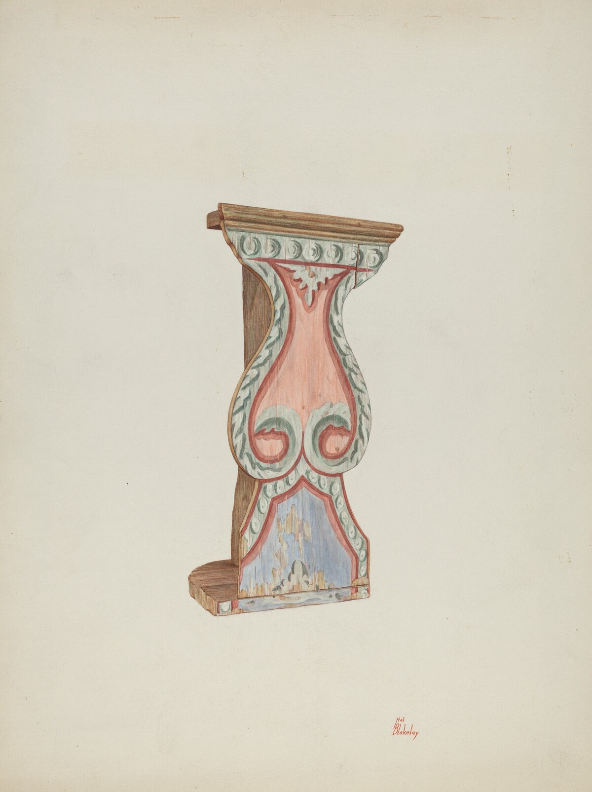 Painted Wall-stand for Flowers, etc. by Hal Blakeley